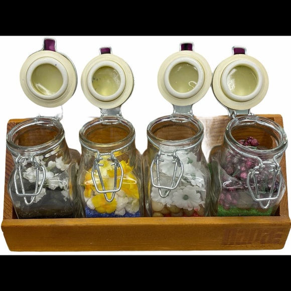 Napa Creations Wooden Faux Flowers Jars Holder - Picture 3 of 10